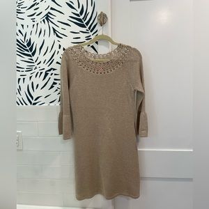 Lilly Pulitzer Carino Sweater Dress Size SM Gold